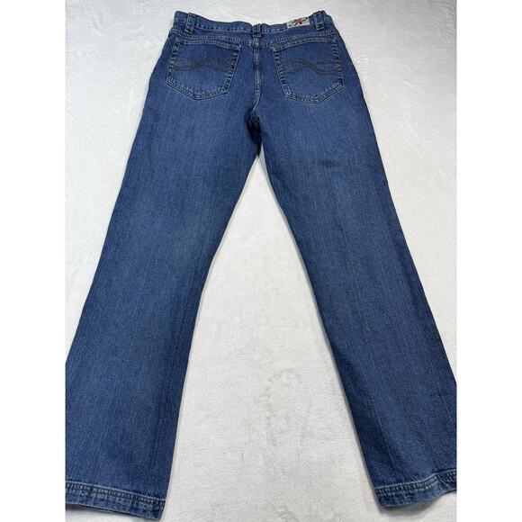 Vintage Source X Distressed Baggy Jeans Mens 36 Y2K Wide Leg Streetwear Denim - Picture 6 of 9